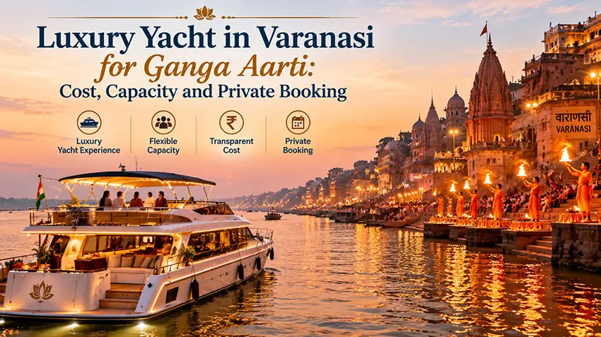 Luxury Yacht in Varanasi for Ganga Aarti